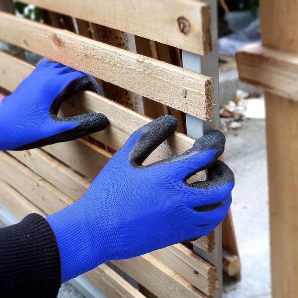 Nylon Synthetic Coated Industrial Safety Hand Gloves Nylon, Synthetic Safety Gloves - Image 4