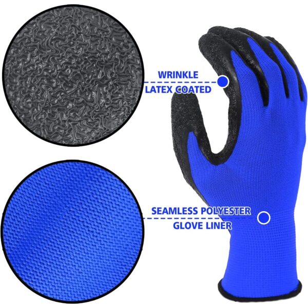Nylon Synthetic Coated Industrial Safety Hand Gloves Nylon, Synthetic Safety Gloves - Image 2