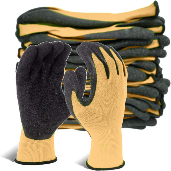 Nylon Synthetic Coated Industrial Safety Hand Gloves Nylon, Synthetic Safety Gloves