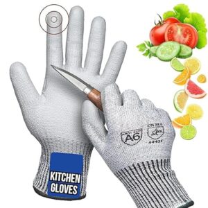 Grey Anti Cut Resistant Safety Hand Gloves