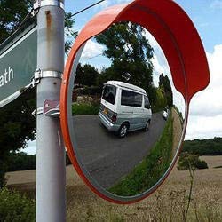 32 Inch (80 CM) Polycarbonate Traffic Mirror Unbreakable Round Wide-Angle Driveway Mirror