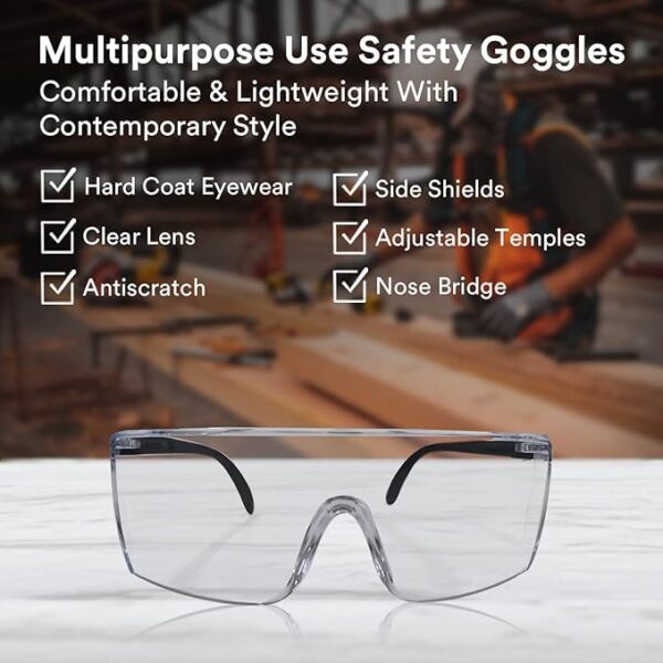 3M 1709IN Eye Wear With Hardcoat, Clear Lens Safety Spectacles - Image 3