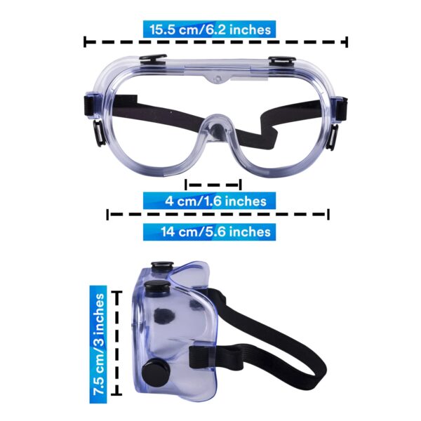 3M  1621 Polycarbonate Protects Clear Lens Multipurpose Safety Chemical Splashes Goggles - Image 7