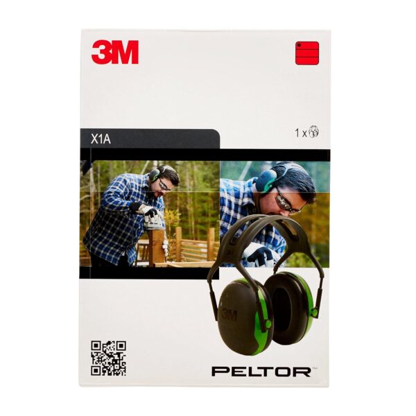 3M X1A Peltor Black and Green Model X1A/37270(AAD) Over-The-Head Hearing Conservation Earmuff - Image 4