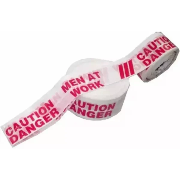 White & Red Barrication Tape (3 Inches x 120 Mtr) PVC Material, Caution Danger Men at Work, Warning Tape - Image 6