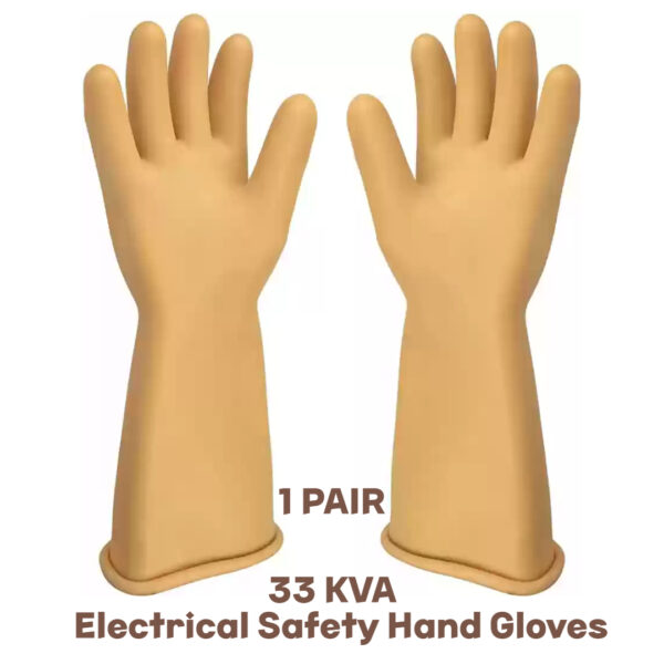 33 KV Electrical Seamless Rubber Safety Hand Gloves ( Test Potential 33000 V & Working Potential 7500 V ) - Image 2