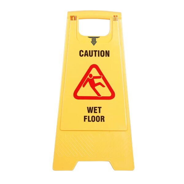 HYGIENE Caution Sign Board Wet Floor And Cleaning In Progress - Yellow