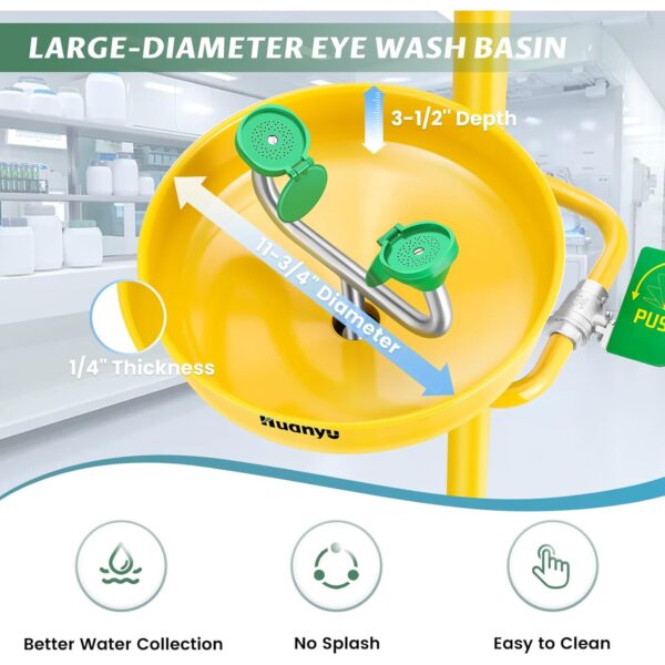 Safety Shower and Eye Washer with Hand Operated GI - Image 10