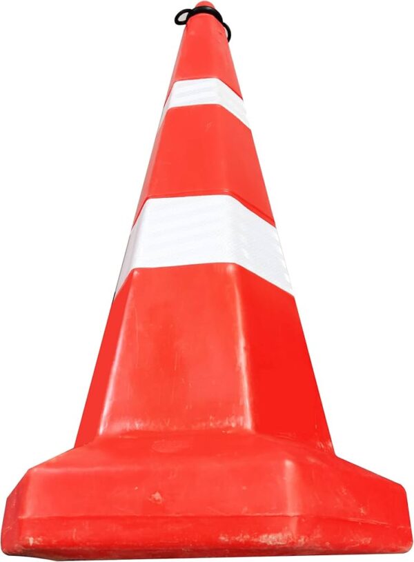 5.10 KG   750 MM, Haxagonal  Cones with Reflective Strips and Chain Road Safety Construction Zones Parking Areas 1 Piece - Image 9