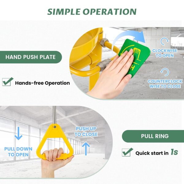 Safety Shower and Eye Washer with Hand Operated GI - Image 9