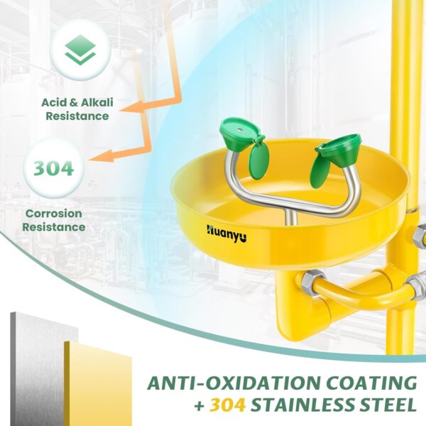 Safety Shower and Eye Washer with Hand Operated GI - Image 13