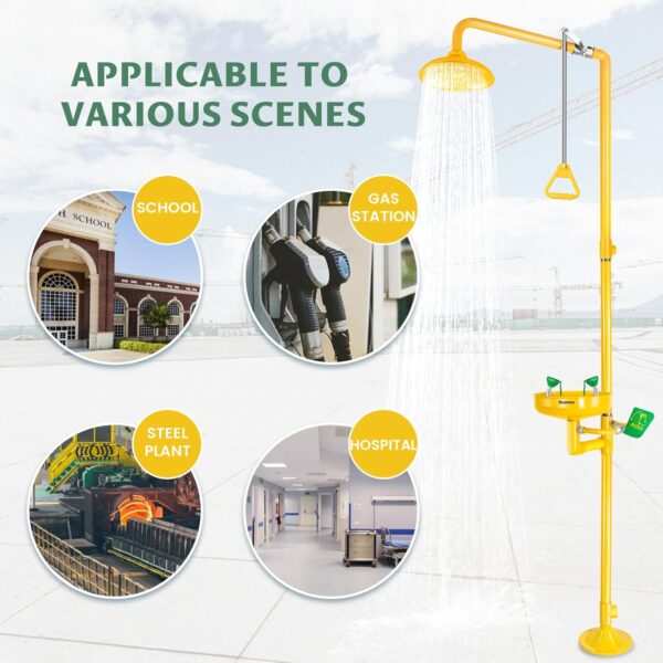 Safety Shower and Eye Washer with Hand Operated GI - Image 8