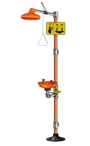 Safety Shower and Eye Washer with Hand Operated GI