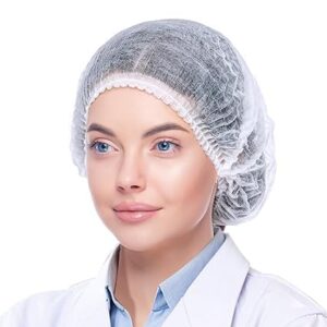 White Non-Woven Disposable Bouffant Caps ( 100 Pcs In 1 Packet )