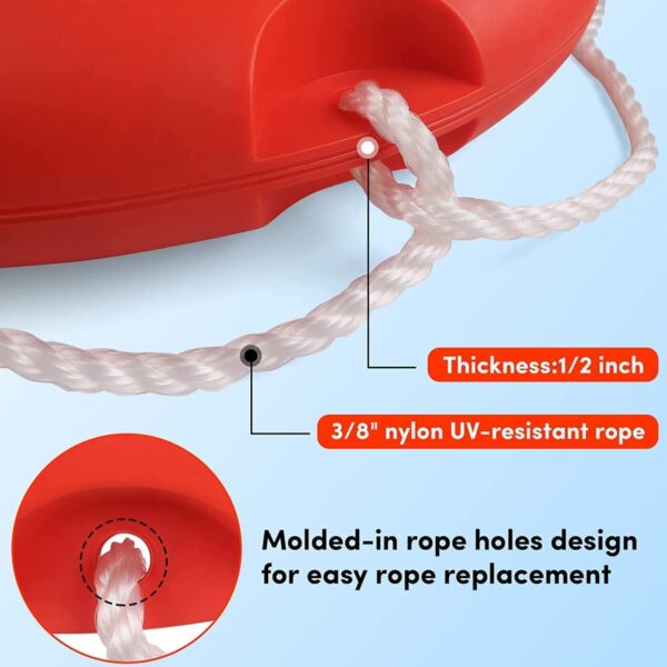 Life Buoy Ring - 76 cm (Orange) | Heavy-Duty Floating Rescue Tube - Image 7