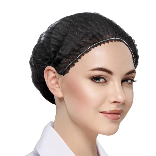 Black Non-Woven Disposable Bouffant Caps ( 100 Pcs In 1 Packet ) - Image 10