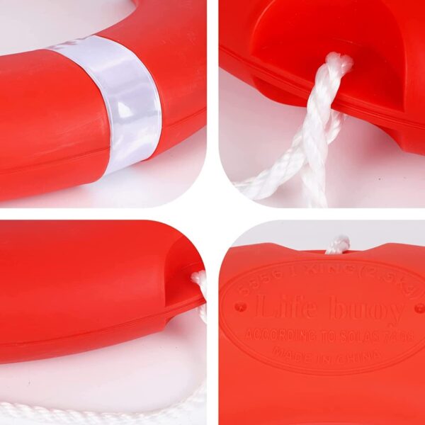 Life Buoy Ring - 76 cm (Orange) | Heavy-Duty Floating Rescue Tube - Image 8
