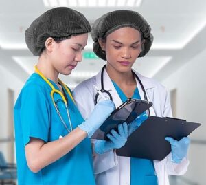 Black Non-Woven Disposable Bouffant Caps ( 100 Pcs In 1 Packet )