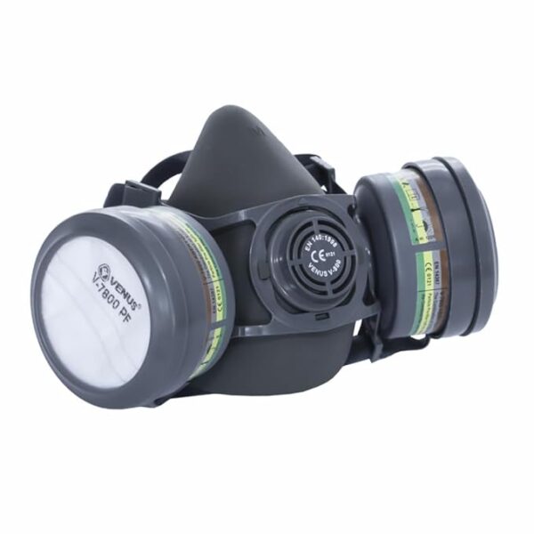 Venus V-800 Half Face Respirator Mask with V-7800 ABEK1 P2 R Filter - Image 5