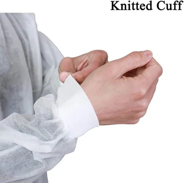 White Non Woven Disposable Lab Coat - Image 5