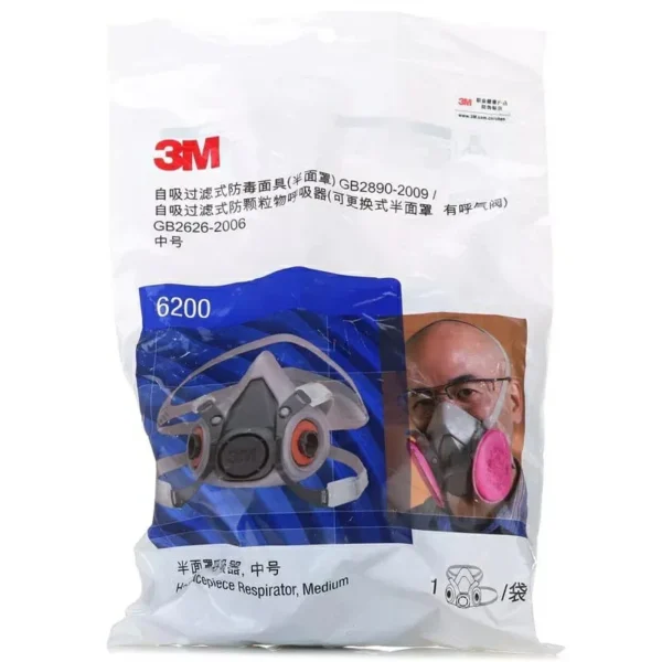 3M 6200 Half Face Respirator Mask - Image 3