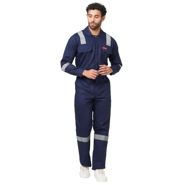 Boiler Suit Safety Uniform PPE Dangri With Reflective Tape ( Blue, Orange and Green ) - Image 5