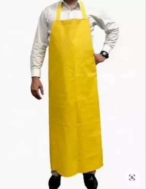 PVC Yellow Safety Apron – Waterproof Protection (Size: 24x36 Inches)