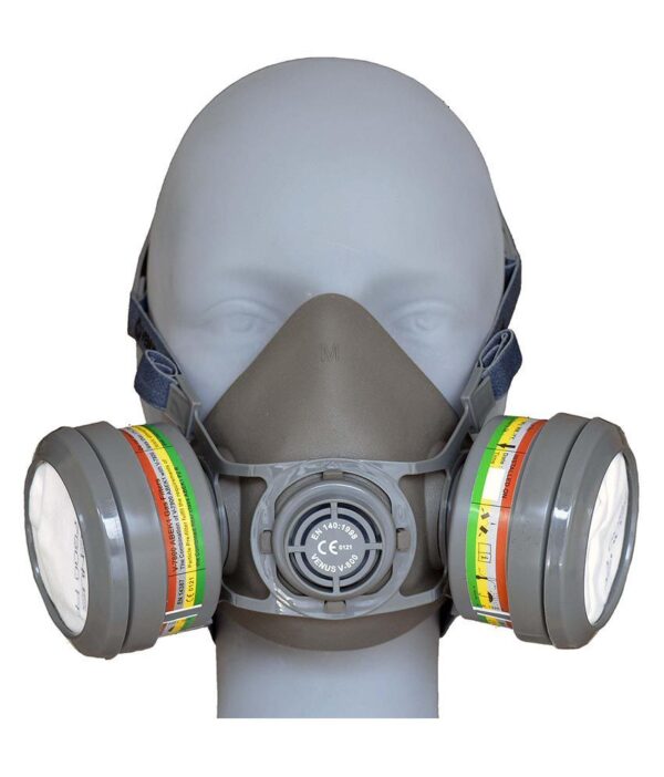 Venus V-800 Half Face Respirator Mask with V-7800 ABEK1 P2 R Filter - Image 2